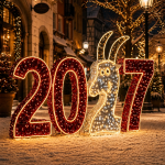 Световые цифры 2027 Символ года