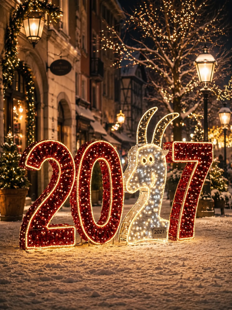 Световые цифры 2027 символ года